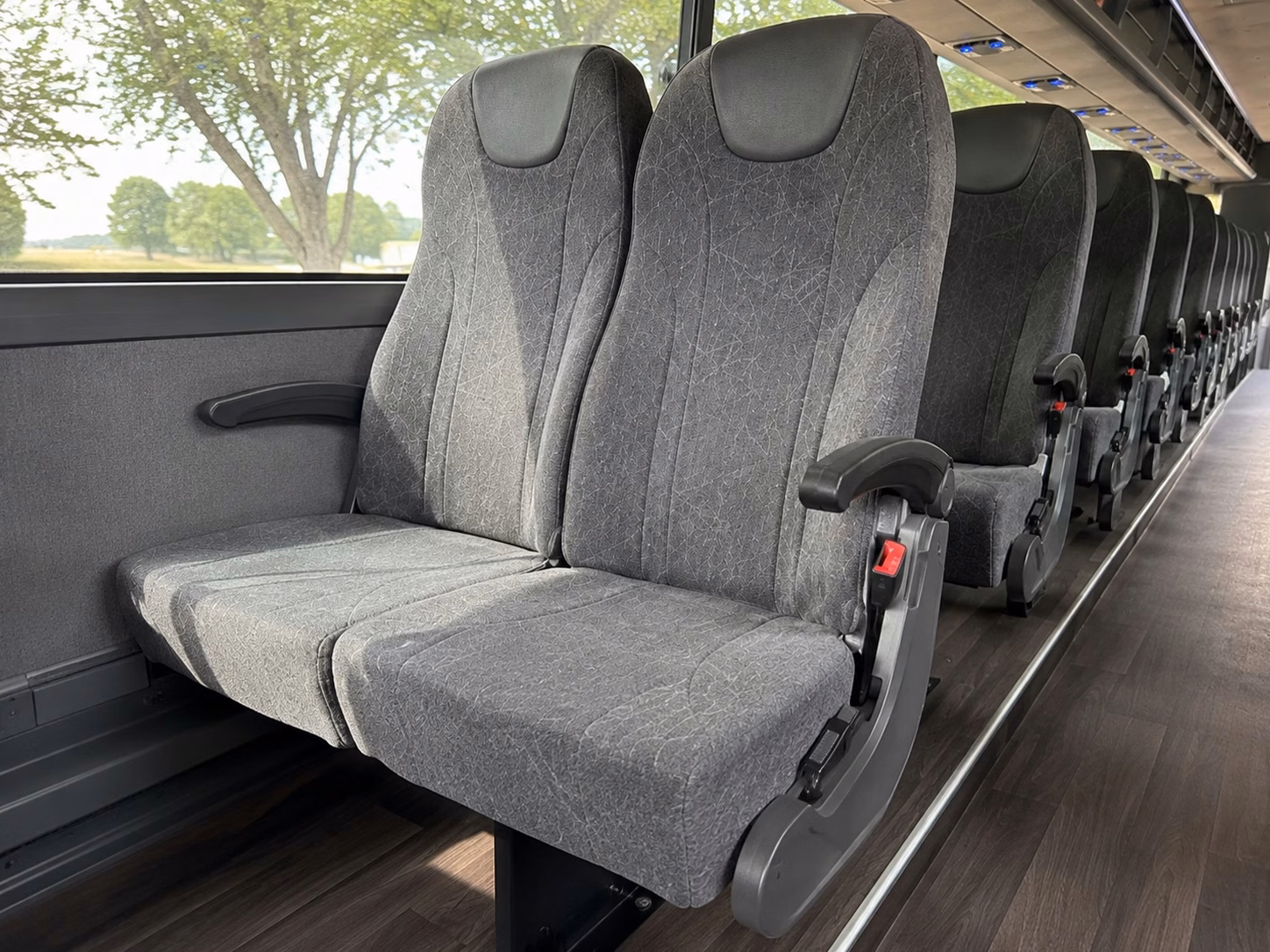 st petersburg charter bus rental interior